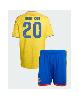 Billige Fotballdrakt Colombia Juan Fernando Quintero #20 Replika Hjemmedraktsett Barn VM 2026 Kortermet (med bukser)